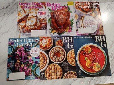 Better Homes And Gardens (BH&G) Fall/Thanksgiving 6 Magazine Lot-image