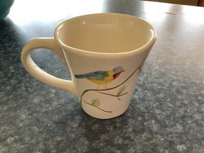 Pier 1 Imports Robin Hand-Painted Earthenware Mug 16 ounce-image