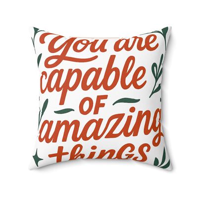 Motivational Throw Pillow, Inspirational Home Decor, Cozy Comfort-image