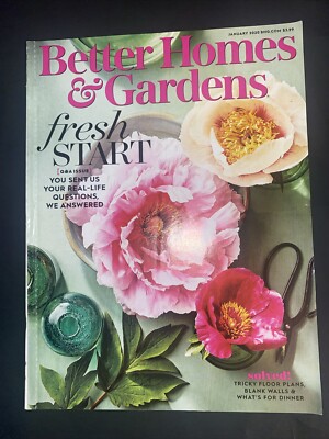Better Homes Gardens Magazine Jan 2020 Fresh Start Tricky Floor Plans Blank Wall-image