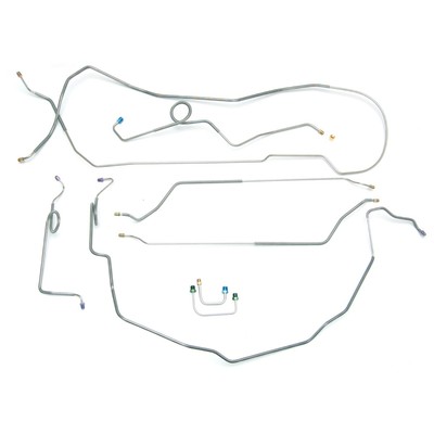 Brake Line Kit Complete Power Disc Conversion Hardtop 1969-72 Chevelle OE 8pc-image