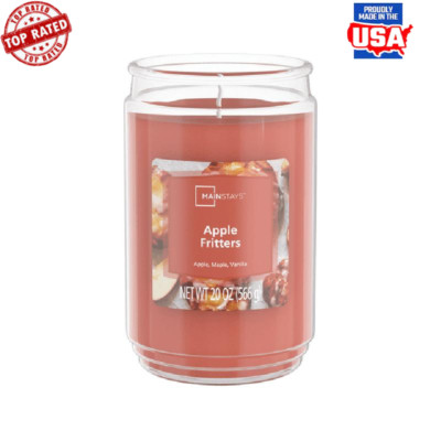 Scented Candle Apple Fritters 20oz Clean Burn Long Lasting Aromatherapy New-image