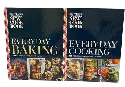 Set of 2 Better Homes & Gardens Everyday Cooking 2021 & Baking 2022 Hardcover-image