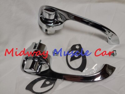 outside door handle complete kit (pr) 64 65 68-72 Pontiac GTO LeMans Tempest-image