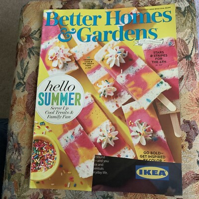 Better Homes And Gardens MAGAZINE July August 2022 Issue Label Cut Out-image
