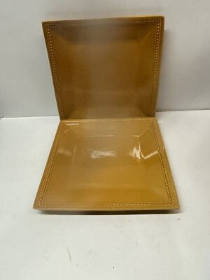 Pier 1 Imports Spice Route Ginger Dinner Plates Set of 2 Stoneware 10.5