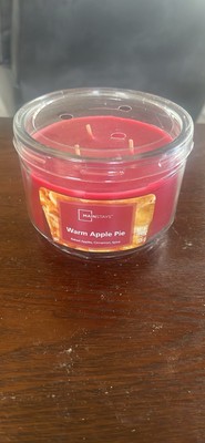 Mainstays Warm Apple Pie Scented 3-Wick Glass Jar Candle, 11.5 0z-image
