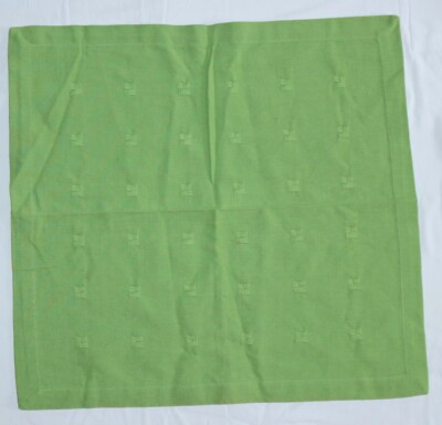 TRILLIUM DESIGN IMPORTS Pear Green Set of 2 Cotton Napkins 20 X 20 EXC-image
