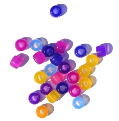 Midwest Design Imports 200-Piece Loom Bands UV Changing Pony Bead Assortment,...-image