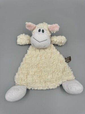 Demdaco Cozies Langley Flat Lamb Lovey Security Blanket Ivory Cream Color-image