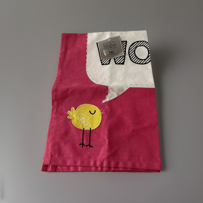 Design Imports Easter Dish Towel Spring Chick Holiday Chika Bow Wow 18 x 28 New-image
