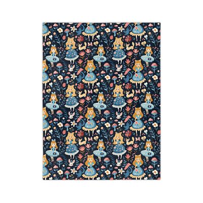 Cozy Alice Down The Rabbit Hole Cottage core Velveteen Microfiber Blanket-image