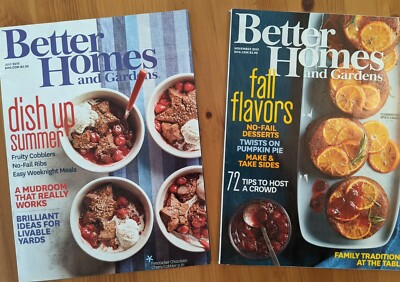 TWO Better Homes Gardens 2015 Fall Flavors Summer Dishes Room Makeovers-image