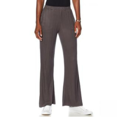 NWT Soft & Cozy Loungewear Women's Cool Luxe Knit Ribbed Pants Gray Size Medium-image