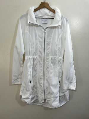 Athlete Womens Drip Drop Water Repellent Rain Jacket Coat L Tall Y2K Urban Chic-image