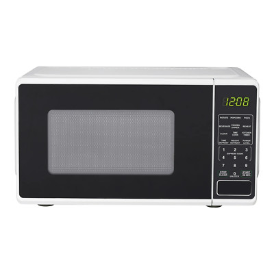 Mainstays 0.7 Cu ft Countertop Microwave Oven, 700 Watts, White-image