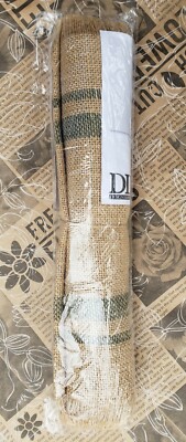 Design Imports DII Artichoke Double Border Burlap Table Runner 14 x 72-image
