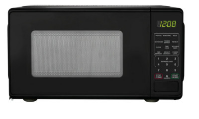 Mainstays 0.7 Cu ft Countertop Microwave Oven, 700 Watts, Black-image