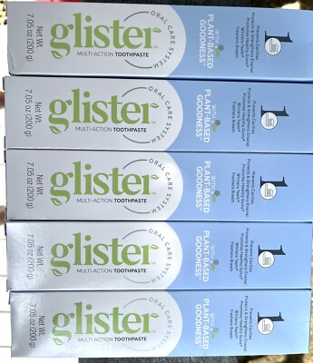 AMWAY -GLISTER MULTI-ACTION FLUORIDE TOOTHPASTE 5 pack. -7.05OZ (200 g) New-image