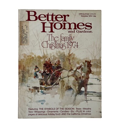 Vintage 1974 Better Homes & Gardens Magazine The Family Christmas 164 Pgs Crafts-image