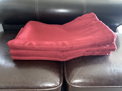 Set of 4 Burgundy Red Bennett Textured Curtain Panels 40”W x 63”L by Mainstays -image