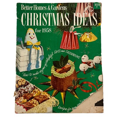 Vintage 1958 Better Homes & Gardens Magazine Christmas Ideas 172 Pages Amazing-image