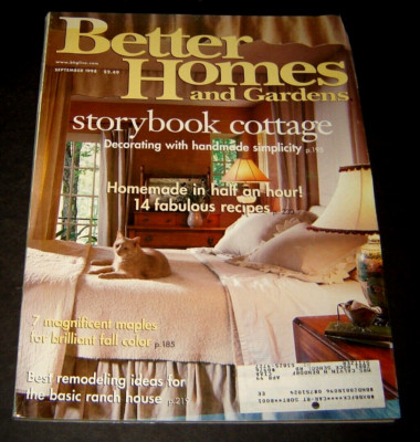 Better Homes and Gardens September 1998 Magazine STORY BOOK COTTAGE-image