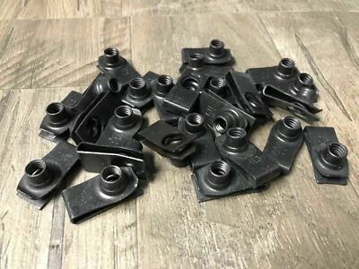 25pcs inner fender fold over panel U nuts 5/16-18 long fits Ford Mercury-image