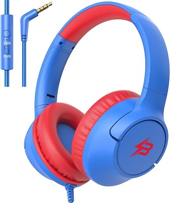Kids Headphones with Cord for School, 85/94Db Volume Limited, Wired Over-Ear Hea-image