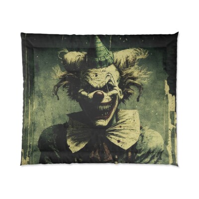 King Size Comforter Haunted House Clown Scary Horror Halloween Insane Metal Band-image