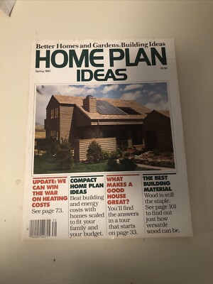 Vintage Home Plan Ideas Magazine Spring 1983 Better Homes and Gardens Building-image