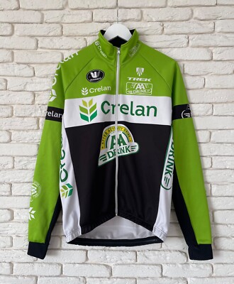 Vintage Crelan Trek Vermarc Cycling Jacket Wind Tex Men's Size L - 50-image