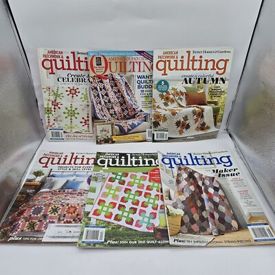 Lot of 6 AMERICAN PATCHWORK & QUILTING Magazines Better Homes & Gardens 2016-22-image