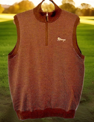 Golf Vest Fairway Greene Mens Large Abenaqui Country Club NH Estate Rare Bro VTG-image