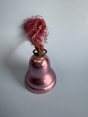 Vintage Pink/Purple Wind Up Musical Bell Switzerland OChristmas Tree-image