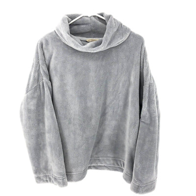 Soft Surroundings Glacier Pullover Womens Size M Gray Soft Plush Fluffy Cozy-image