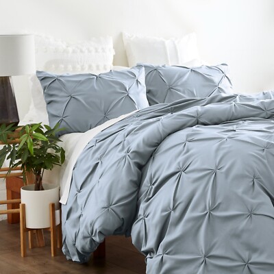Duvet Cover Set All Season Luxury Pinch Pleat - Pintuck Design-image