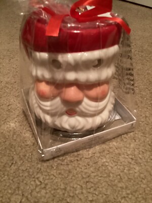 Mainstays Santa Tealight Warmer Set Red/White- With 2 Tea lights Brand New-image