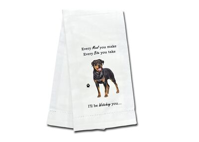 Rottweiler Kitchen Towel - Soft Highly Absorbent - Rottweiler Gifts - Dish To...-image