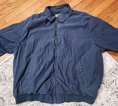 VINTAGE Members Only Jacket Mens L Navy Blue Bomber Iconic Racer Lightweight-image