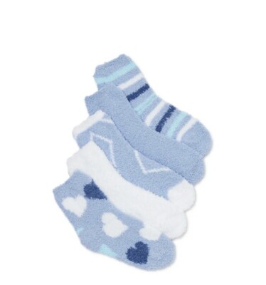 RAMPAGE GIRLS/WOMEN COZY SOCKS, 5 PACK, SIZE 6-8-image
