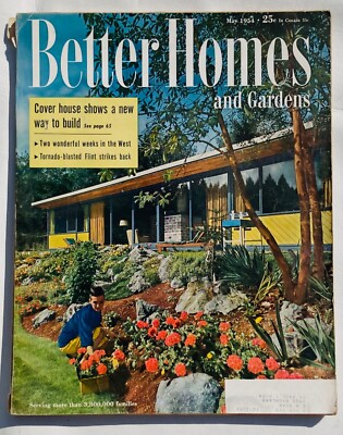 SMALL HOUSES MAY 1954 BETTER HOMES & GARDENS MAGAZINE MID-CENTURY MODERN-image
