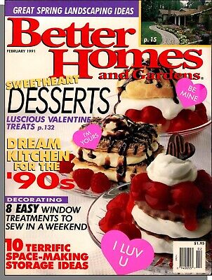 Better Homes and Gardens - 1991, February - Valentine Desserts, Storage Ideas-image