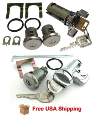 Fits 1974-1978 Pontiac Firebird & Trans-Am Complete OE Style Lock Set w/ GM Keys-image
