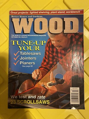 Better Homes Garden WOOD Magazine Working 91 October 1996 Tune Up Your Tools-image