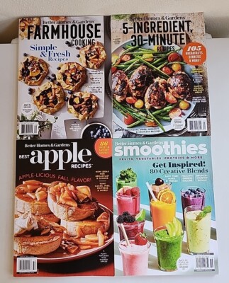Better Homes & Gardens 4 Magazine Lot Farmhouse Cooking Apple Recipes Smoothies-image