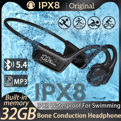 Bone Conduction Wireless Swimming Earphone IPX8 Waterproof Bluetooth 32G MP3-image