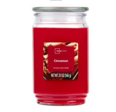 Mainstays Cinnamon Single Wick Jar Candle, 20 Oz NEW FREE SHIPPING (US)-image