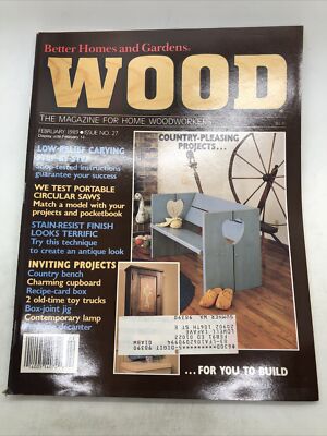 Wood Better Homes & Gardens magazine  #27 February 1989 Country Projects-image