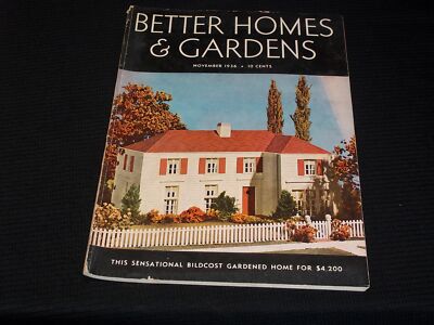 1936 NOVEMBER BETTER HOMES & GARDENS MAGAZINE - BEAUTIFUL FRONT COVER - E 2699-image